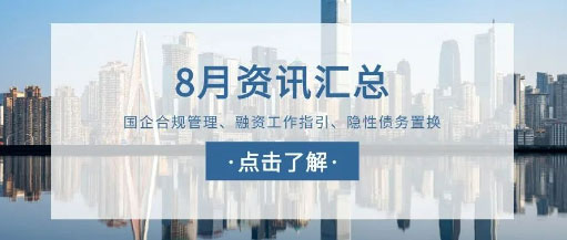 城望資訊8月刊丨發(fā)改委等四部門(mén)重磅發(fā)文；某地出臺(tái)規(guī)范國(guó)企融資文件<div   id=